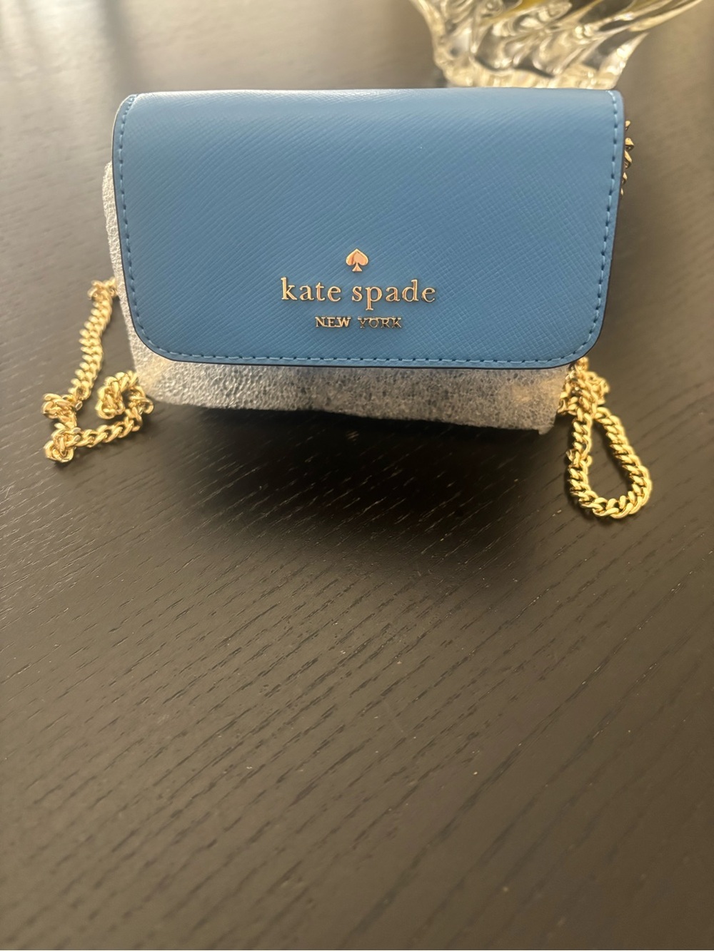 kate spade Blue Mini Crossbody with Gold Chain - Picture 2 of 15